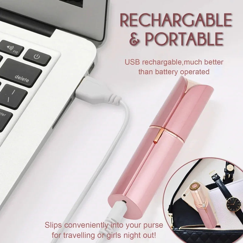 Epilator Face Hair Removal Lipstick Shaver Electric Eyebrow Trimmer Women Hair Remover USB Charging Mini Shaver Epilator